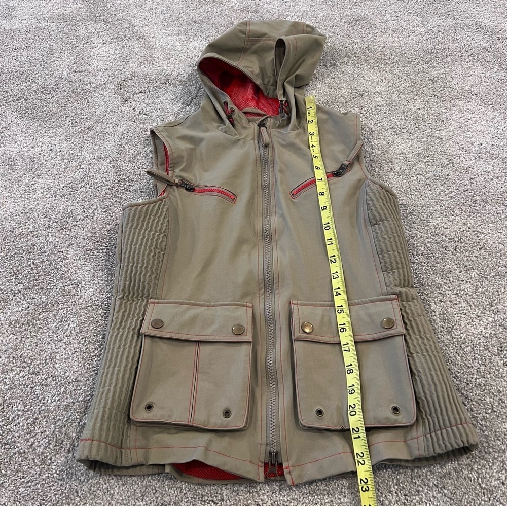 Goode Rider Equestrian Vest Women Size Small Hooded Full Zip Style# 16033 Beige, - Picture 12 of 16